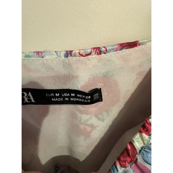 Zara floral satin maxi dress size medium - Picture 5 of 7